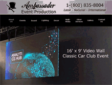 Tablet Screenshot of ambassadoreventproduction.com